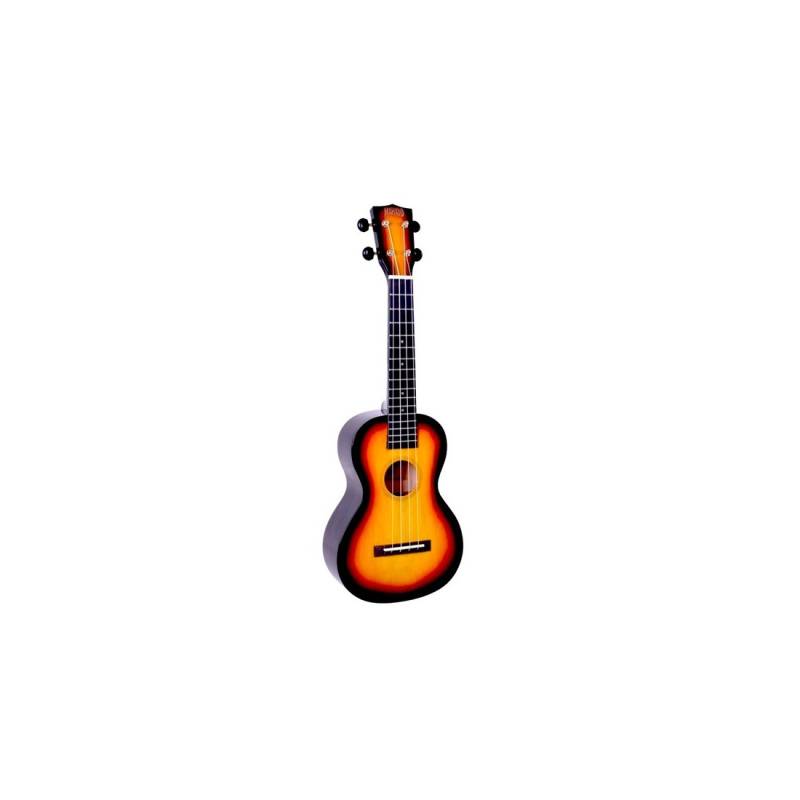 Ukelele - Mahalo - Concierto - Hano - Sengon - Diapason Caoba - Encordado Aquila - Puente Caoba - Funda - Sunburst 3 Tonos - Mh23Ts