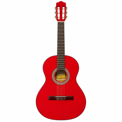 Guitarra Criolla - Gracia - M5 - Color Roja - Brillante - Con Senefa  